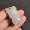 Nueva Cadena con Colgante Zodiaco Verde Tianshan Jade de Seda Dorada de Xinjiang Tallado Animal Tridimensional Colgante Zodiaco