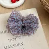 Pinza de Plátano de Malla con Estampado de Leopardo Estilo Coreano Pinza de Garra de Gama Alta Pinza para Cola de Caballo Vertical Moño de Medio Recogido Pinza para el Cabello