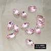 Nuevos adornos de uñas de diamantes rosas al por mayor adornos de diamantes de vidrio ultra-flash con forma de fondo puntiagudo amor gota de agua accesorios para uñas gordas