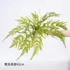 Sensación al tacto hierba persa colgante hojas grandes de helecho decoración de pared simulación pared de fondo de planta verde estilo bosque paisajismo helecho plantas falsas