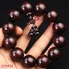 Pulsera de sándalo rojo lobular africano de madera maciza natural 2.0 cuentas de sándalo rojo sangre de Zambia 108 joya de mano para pareja de hombres y mujeres