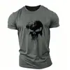 Camiseta deportiva de verano holgada de algodón de talla grande para hombre, de manga corta, para entrenamiento físico, running, informal, con logotipo personalizado