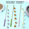 Juguete para Gatos con Abundantes Frutas, Mango de Madera, Cuerda de Caqui, Palo para Provocar Gatos, Caña Larga con Cascabel, Resistente a Arañazos y Mordeduras, Auto-Entretenimiento y Alivio del Aburrimiento para Gatos