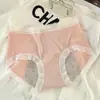 Calzones fisiológicos para el período menstrual de algodón modal para mujer, antifugas laterales, color sólido, respetuosos con la piel, con lazo, cómodos, respetuosos con la piel, ropa interior para mujer