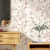 Papel Pintado Engrosado Autoadhesivo Decoración de Pared de Alta Gama Pegatinas de Pared de Flores y Plantas Verdes Decoración de Habitación Venta al por Mayor Suministro Transfronterizo