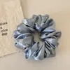 Goma para el pelo de satén perlado de alta gama coreana con pedrería, suave y a la moda, simple para coleta alta o moño para mujeres