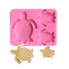 Molde de silicona serie océano forma de tortuga molde de silicona para pastel fondant molde de silicona para arcilla epoxi molde para chocolate