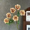 Flores Artificiais Peônia de 6 Cabeças Decoração de Casamento Arranjo Floral Decoração de Casa Arranjo de Flores Em Estoque Comércio Exterior Transfronteiriço