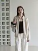 Cardigan casual com zíper e gola alta estilo coreano atmosférico para mulheres, nova jaqueta de tricô de caimento solto 2026