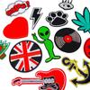 Venta directa de fábrica de pegatinas de tela bordadas de estilo británico con números y letras, insignias, accesorios de ropa, parches adhesivos, zapatos, sombreros, bolsos y accesorios.
