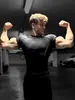 Ropa Deportiva de Fitness para Hombre 2025 de Manga Corta, Secado Rápido, Body