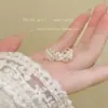 Anillo Minimalista de Encaje Hueco para Mujer, Diseño de Nicho Anillo Abierto para Dedo Índice con Personalidad de Moda de Alta Gama