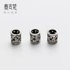 925 Sterling Silver Vintage Oco Flor Beads DIY Handstring Balde Beads Acessórios Handmade Corda Material Beads T0079