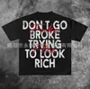 Camiseta de Manga Corta Distintiva Street Hip-Hop Retro Americano Lavada Antigua a la Moda Casual Top Primavera y Verano Nuevo