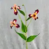 Nuevas Flores Artificiales para Boda y Decoración del Hogar, Pequeñas Orquídeas Iris Estilo Pintura al Óleo, Flores Falsas para Escaparates de Centros Comerciales y Arreglos de Paisajismo