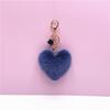 Llavero de Borla Corazón de Durazno Lindo Colgante para Bolso Llavero de Felpa con Forma de Corazón Colgante Creativo Pequeño Regalo