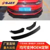 Labio universal de tres secciones para parachoques delantero de coches, labio delantero modificado, pequeño faldón, protector de esquina de parachoques, labio universal de parachoques delantero negro brillante, en stock