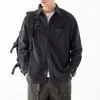 Camisa de Pana de Manga Larga Pesada para Otoño e Invierno para Hombre Estilo Hong Kong Tendencia Ins Desaliñada Fresca Casual Versátil Camisa de Trabajo