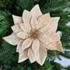 Decoración Navideña Más Vendida de Amazon, Flores Artificiales Falsas, Decoración de Árbol de Navidad Roja de Primera Clase, Flores Navideñas Simuladas