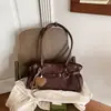 Bolsa de mão vintage transfronteiriça para mulheres, nova moda outono 2026, versátil, de alta qualidade, casual, para o dia a dia, de ombro
