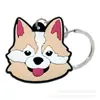Animal Perro Gato Llavero de PVC Anillo de Llavero Cadena de Llaves Colgante Anillo de Llavero Llave de Coche