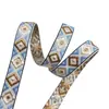 Fita de Diamante 1,3cm Fita Jacquard Quadrada Brilhante Estilo Étnico Roupas Penduradas DIY Roupas de Boneca Vintage