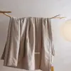 Estilo Wabi-Sabi Minimalista Rústico Algodón y Lino Transpirable Relleno de Fibra de Soja Li Guanqi Edredón Delgado Individual/Doble Lavable a Máquina para Aire Acondicionado