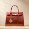 Estilo Nacional Sombra de Bambú Bolso Rojo Estilo Chino Nuevo para Mujer 2026 Novia Boda Bolsa para Mamá Regalo de Cumpleaños