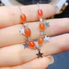 Venta al por mayor de fábrica Pulsera de Ópalo de Fuego Natural Más Vendida con Incrustaciones de Plata S925 Piedra Principal 4*6 Joyería de Lujo Venta Directa de Fábrica