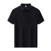 Algodão de Fibra Longa Sunshine 210g 40S Não Deformável Máquina Plana Gola Secundária Botão de Resina Exquisito Camisa Polo Manga Curta Antibacteriana 7A