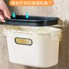 Suministros de almacenamiento para cocina Hogar Colgante Cesta de papel ovalada abierta Anillo de presión Cubo de basura montado en la pared sin tapa