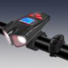 Luz delantera para bicicleta pantalla digital batería kilometraje luz recargable por USB bicicleta de montaña luz doble con bocina velocímetro luz