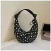 2026 Nueva Bolso Informal de Lunares de Estilo Coreano de Moda para Mujer, Bolso de Hombro/Axila Plegado de Verano para el Trabajo
