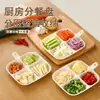 Prato de Preparo para Hot Pot, Molho de Soja para Mergulhar, Organizador de Armazenamento de Acompanhamentos, Utensílios de Cozinha Domésticos, Prato de Acompanhamento com Compartimentos, Pratinho