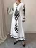 Ropa Europea y Americana Transfronteriza Tallas Grandes para Mujer 2026 Primavera/Verano Nuevo Vestido Largo de Manga Larga Estampado Estilo Étnico Holgado