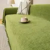 Toalha para Sofá de Chenille Espinha de Peixe Cor Sólida Almofada de Sofá Amiga da Pele Capa de Sofá Tecido Anti-Arranhão de Gato Almofada Lavável à Máquina