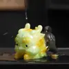 Enfeites de Chá que Mudam de Cor, Decorações de Lingote de Ouro, Animais de Chá, Pixiu Fofo Atrai-Riqueza Acessórios de Chá