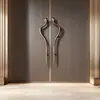 Maçaneta de Porta Criativa Personalizada em Formato Especial, Maçaneta para Porta Dupla com Design de Bronze Antigo, Maçaneta de Porta para Salão de Banquetes de Hotel