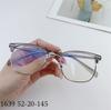 2022 Marco de Cejas Cuadrado Artístico Coreano para Hombre y Mujer Metal Vintage TR Montura de Gafas para Miopía 1639