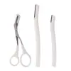 Faca para Sobrancelha Branca Conjunto de Três Peças Iniciante Feminino Ajuste de Sobrancelha Ajuste Artefato terno Segurança Micro Especial Masculino Raspador de Sobrancelha