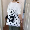Moda jovem de poá coreana e japonesa 2026 nova bolsa de ombro tote feminina de verão de alta qualidade e grande capacidade
