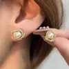 Brincos de Pérola Elegantes Estilo Coreano Francês Agulha de Prata 925 Brincos de Alta Qualidade Coração Flor Versáteis para Mulheres Atacado