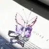 Espejo Cruzado Amazon Mariposa de Cristal Bola de Cristal Adornos Animales Pequeños Creativos Decoración de Coche Manualidades Regalos Navideños