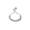 Pulsera Deslizante Geométrica con Incrustaciones de Diamantes Estilo Lujo Ligero, Exquisita Joyería de Gama Alta de Nicho Estilo Palacio Retro