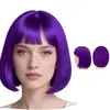 Peluca de moda transfronteriza europea y americana para mujer, estilo Bob, para uso diario, cosplay, versátil, pieza de cabello corta tipo Bob