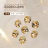 Celebridad en línea popular otoño e invierno Maillard K9 Marrón amarillo corazón torcido con forma de corazón punta inferior diamante uña zirconita decoraciones para uñas