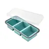 Contenedores de silicona transfronterizos para almacenamiento de alimentos, para uso doméstico, aptos para microondas, cajas para mantener la frescura, almacenamiento en refrigerador de cocina, contenedores de conservación herméticos