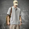 Camisas Polo de Color Sólido al por Mayor para Hombre, Nuevas Camisetas de Manga Corta de Verano, Camisetas de Cuello de Moda Versátiles Estilo Coreano