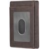 Minimalista Retro Cuero Ultrafino Tarjetero Cuero Genuino RFID Antirrobo Cepillo Soporte para Tarjetas de Certificado Billetera Multitarjeta Tarjetero para Hombre