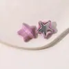 Parche Adorno de Botón de Estrella de Tela a Cuadros Retro Parche DIY Ropa Zapato Flor Aretes Joyería para Oreja Accesorios de Llavero
